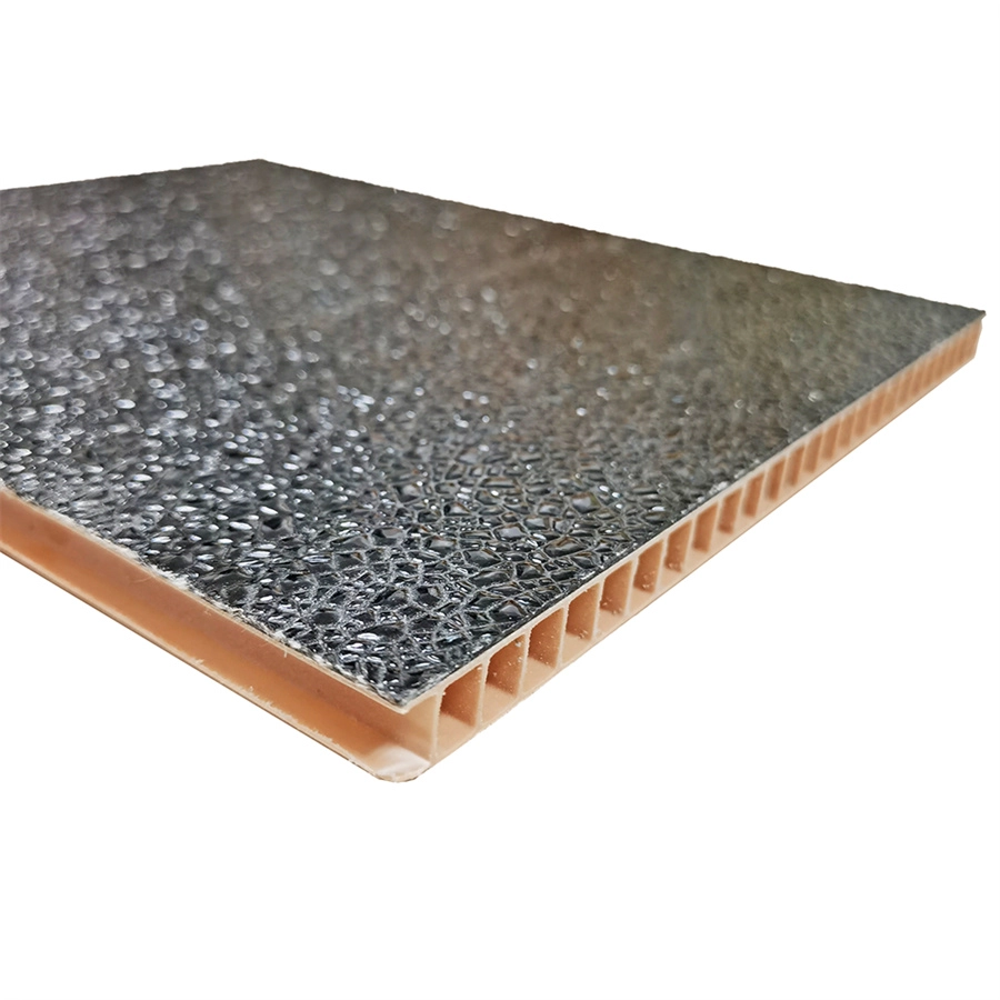 แผ่นโพลีโพรพีลีนลามิเนต FRP ลายนูนสีดำแผ่นผนังตกแต่งภายใน