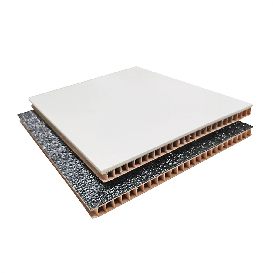แผ่นโพลีโพรพีลีนลามิเนต FRP ลายนูนสีดำแผ่นผนังตกแต่งภายใน