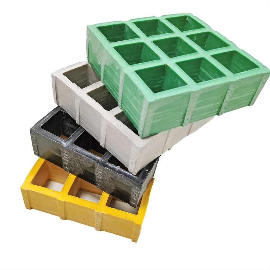 China Cheap Price Non Slip Walkway Flooring Mesh Panels GRP FRP Molded Grating for Sale manufacturer