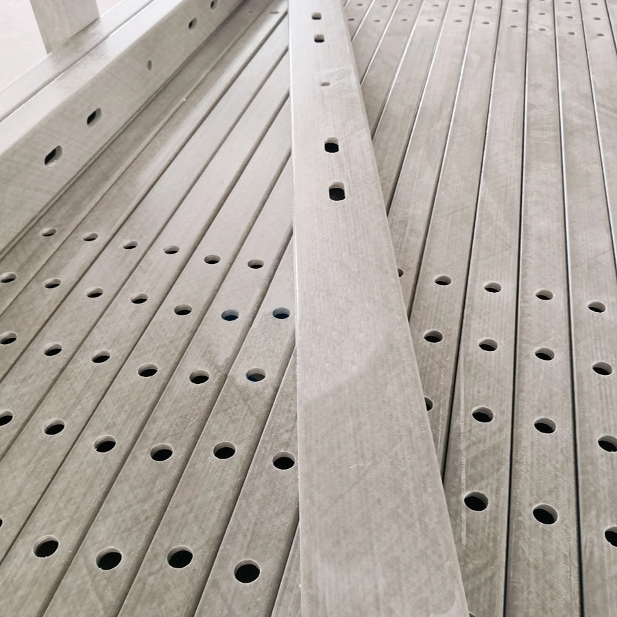Custom U Profiles High Voltage Insulated Fiberglass Reinforced Polyester Composite GRP FRP Cross Arm