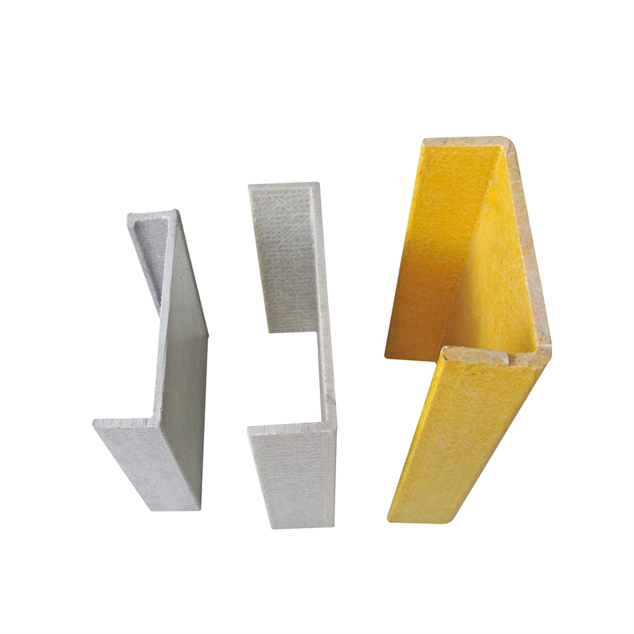 Custom Anti-corrosion C U J Sections Structural Beam Pultruded Fiberglass Channel For Sale