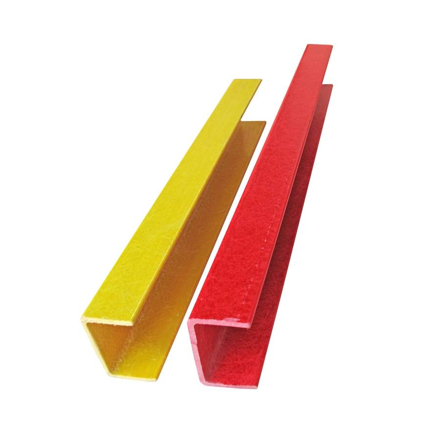 Custom Anti-corrosion C U J Sections Structural Beam Pultruded Fiberglass Channel For Sale