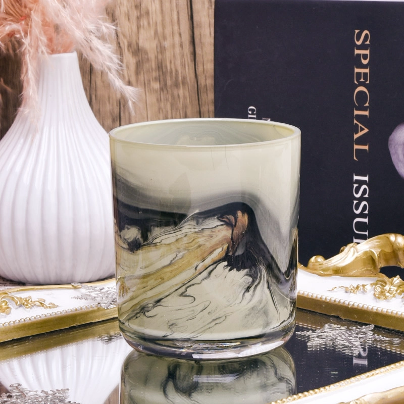 New arrival 400ml glass candle vessel with round bottom wholesale