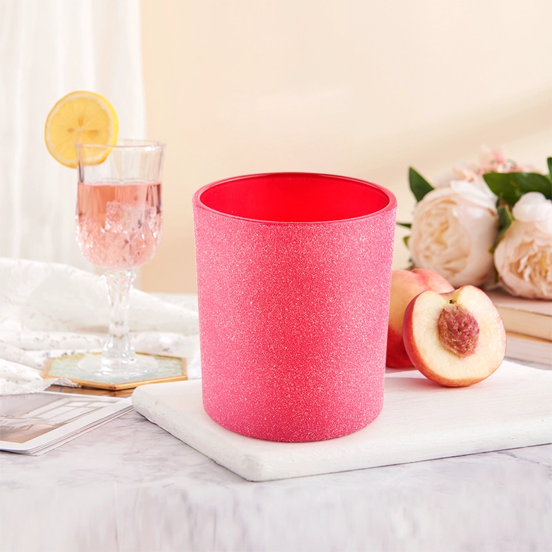 Wholesale Pale Red Glass Creative Candle Jars candle vessels Wholesale Pale Red Glass Creative Candle Jars candle vessels
