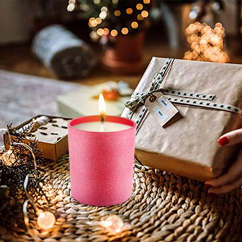 Wholesale Pale Red Glass Creative Candle Jars candle vessels Wholesale Pale Red Glass Creative Candle Jars candle vessels