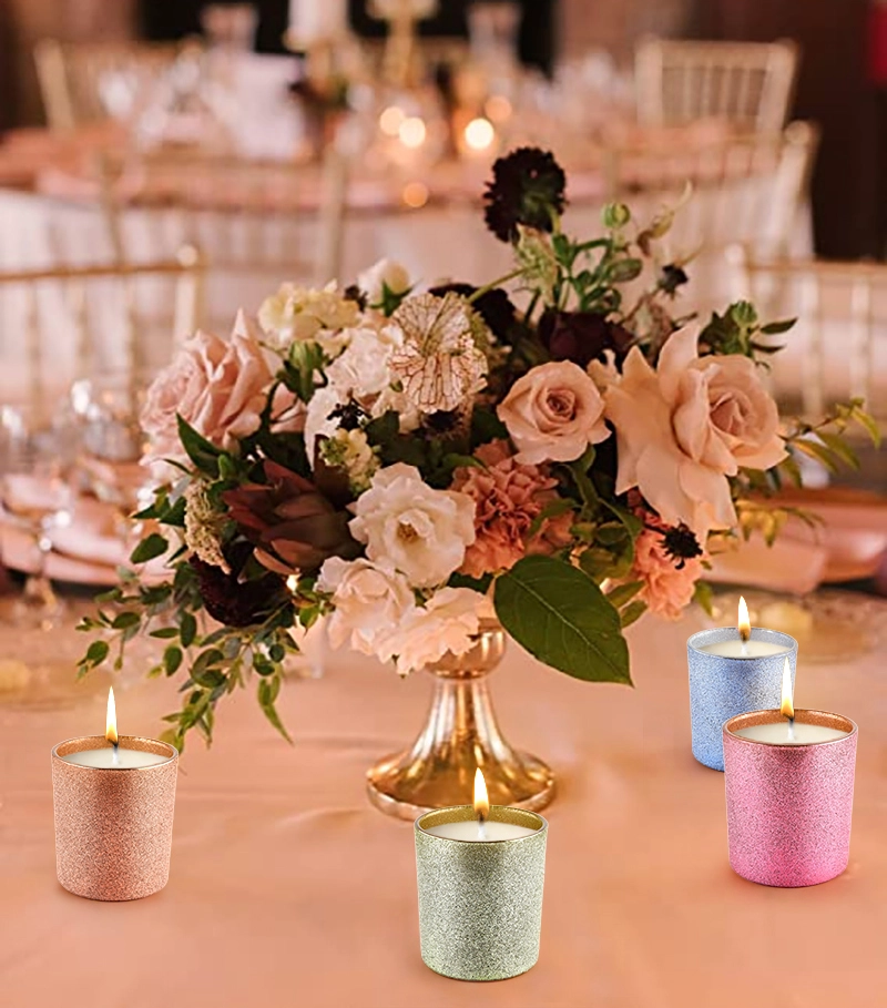 Wholesale Custom Frosted Purple Candle Holder Empty Candle Jars Glass Wholesale Custom Frosted Purple Candle Holder Empty Candle Jars Glass