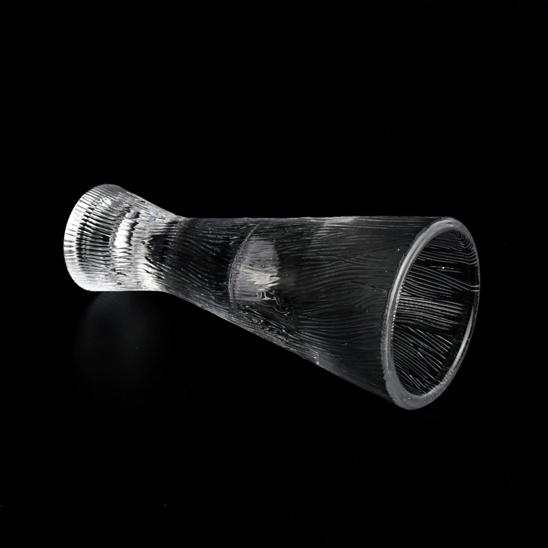 Popular 200ml clear glass candle holder for home decor wholesaler