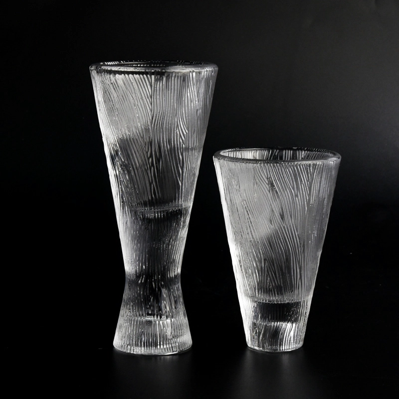 Popular 200ml clear glass candle holder for home decor wholesaler