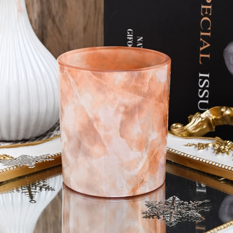 New 300ml glass printing candle holder empty jar supplier