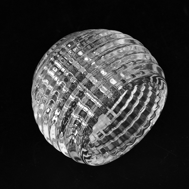 Luxury 6oz round glass candle holder empty jars for candle making
