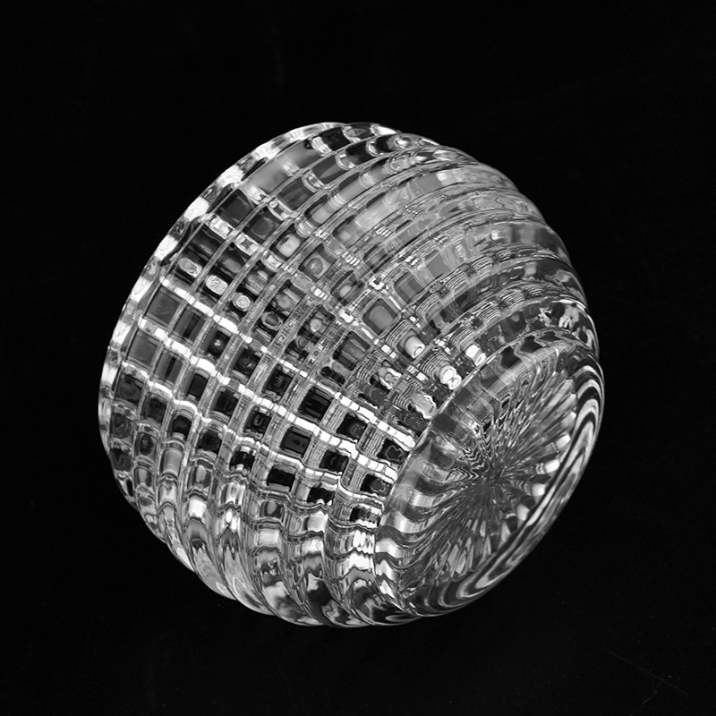 Luxury 6oz round glass candle holder empty jars for candle making