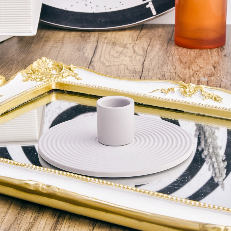 New ceramic candle holder grey candle container wholesale
