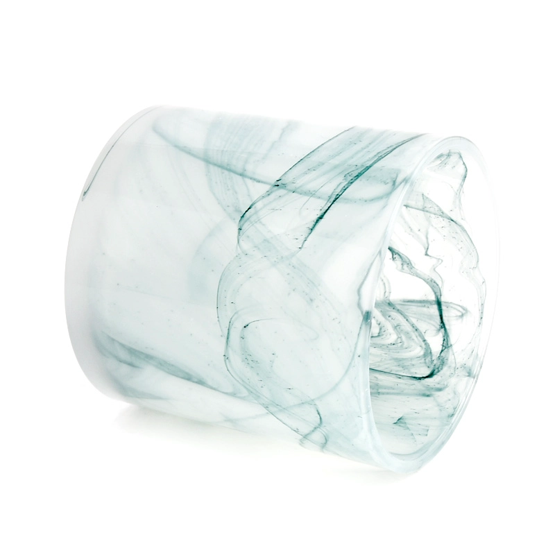 Large capacity decorative empty glass candle vessels for candle making