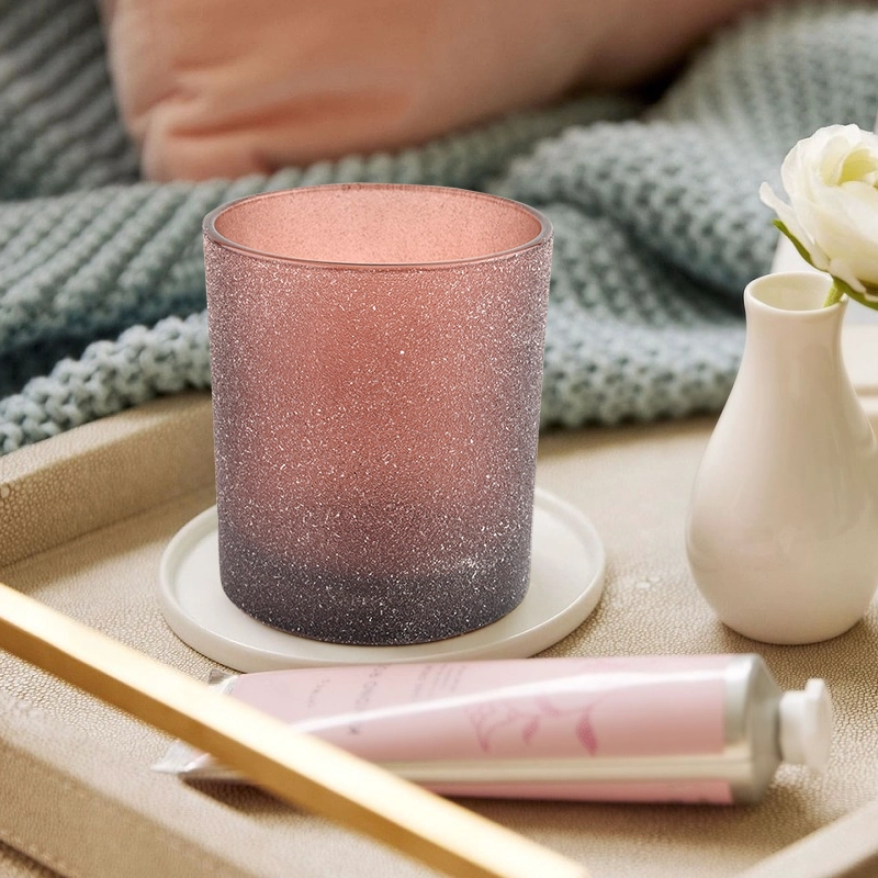 Special technique grind glass candle jar for home decoration Special technique grind glass candle jar for home decoration