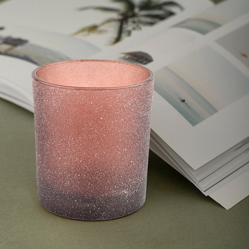 Special technique grind glass candle jar for home decoration Special technique grind glass candle jar for home decoration