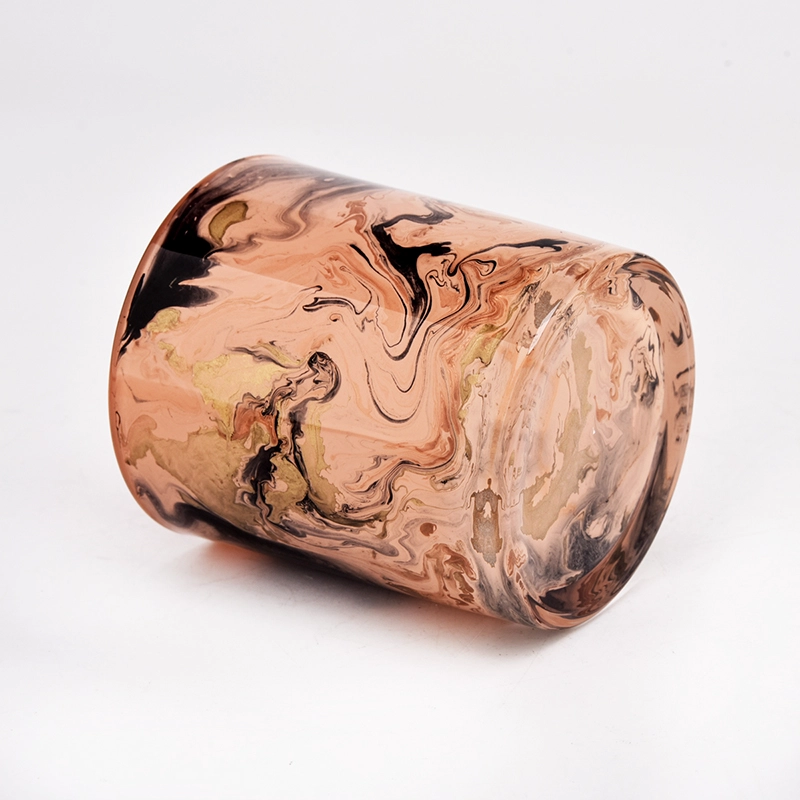New design hand painting glass candle holder wholesale