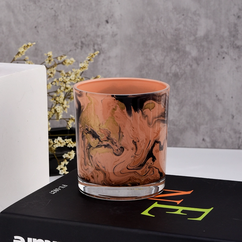 New design hand painting glass candle holder wholesale