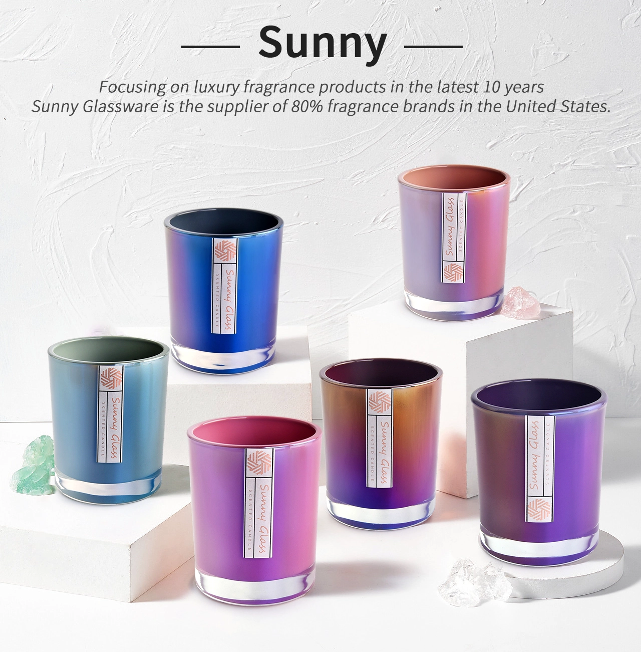Hot Sale Custom Colorful Ion Plating Glass Candle Jar In Bulk Hot Sale Custom Colorful Ion Plating Glass Candle Jar In Bulk