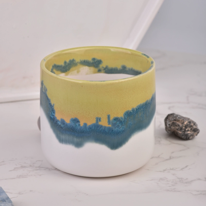 Luxury ceramic candle holder with gorgeous parttern wholesale