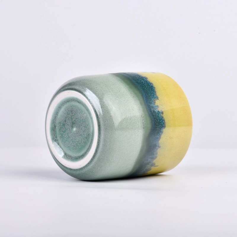 Luxury 13oz ceramic candle jars colorful vessels