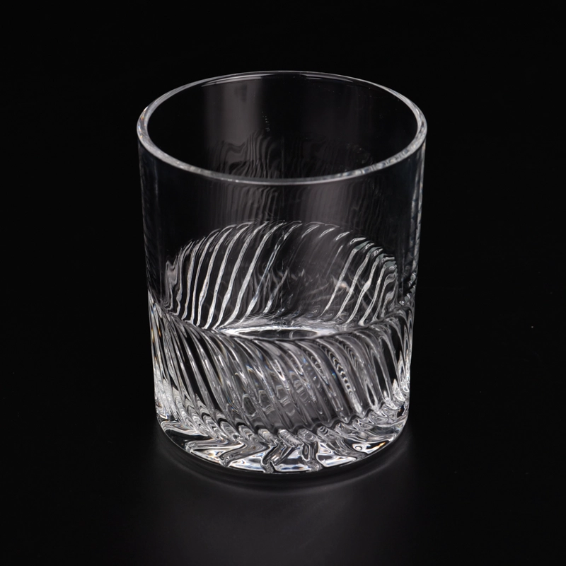 Customized clear glass candle vessels scented candle jars