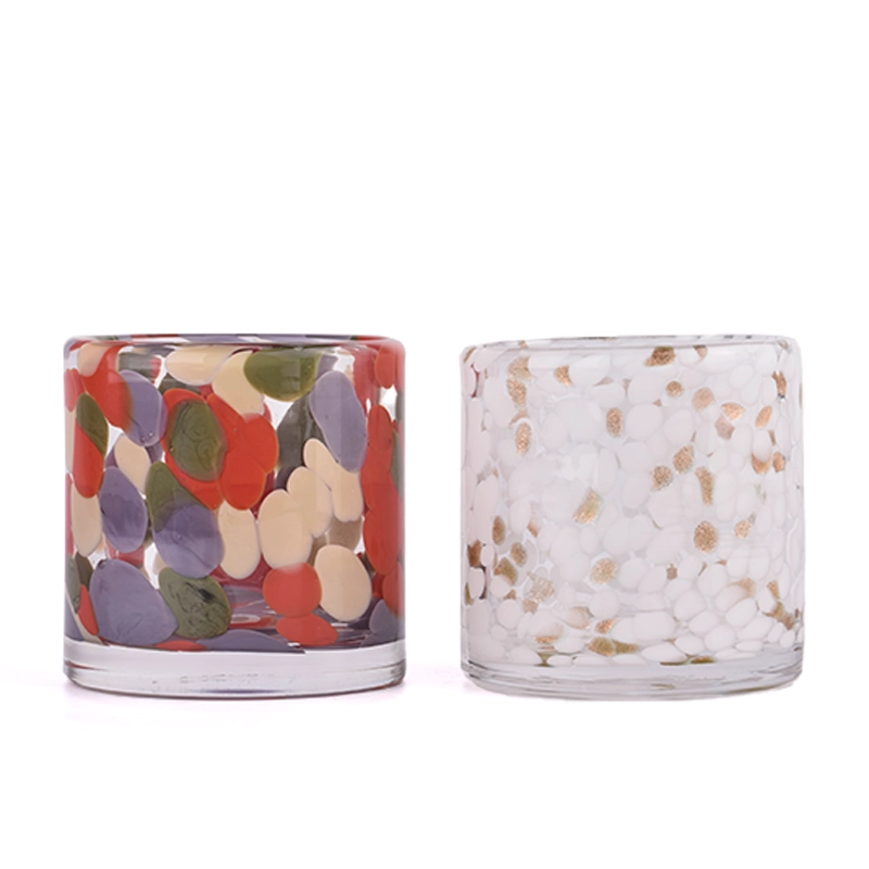 8oz 10oz colorful glass candle holder luxury glass vessels supplier