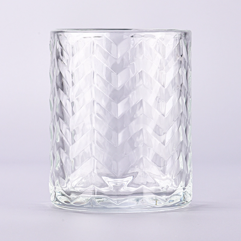 Luxury clear glass candle vessels large capacity glass jars for candle making