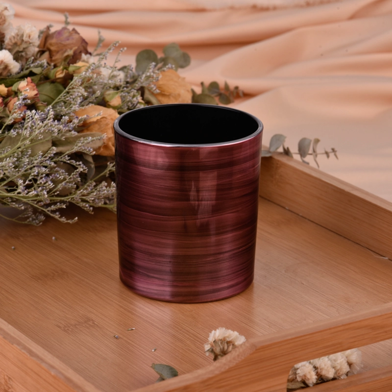 Wholesale hand-plated rose red glass candle jars manufacturers Wholesale hand-plated rose red glass candle jars manufacturers