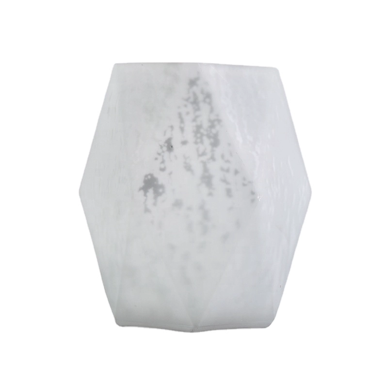 handmade scented wax clear GEO candle jars