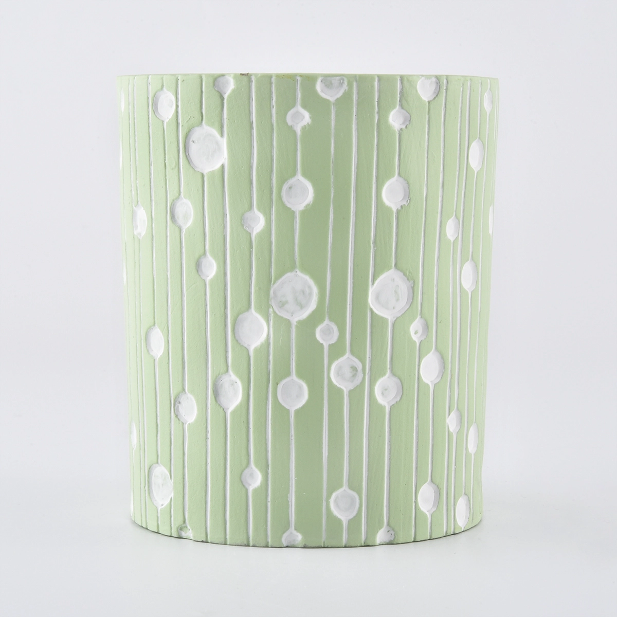 Spring fresh color ceramic candle jar