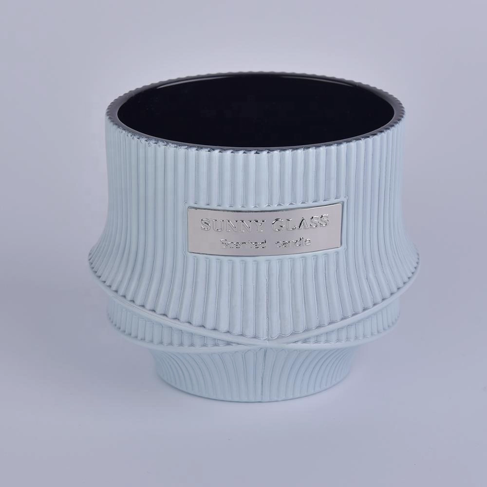 10oz 12oz 14oz Sunny grey matte luxury glass candle holder