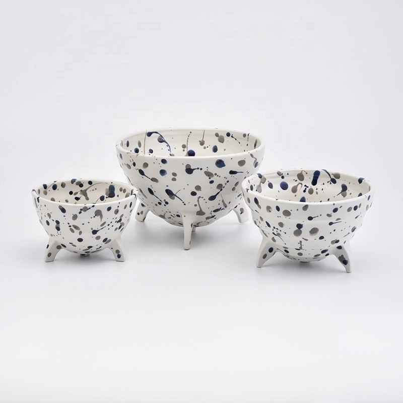 Hand made candle jars decorative ceramic candle vessel wholesales