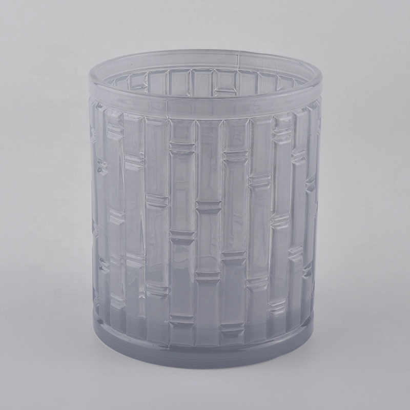 Wholesale decorative glass candlestick candle jar