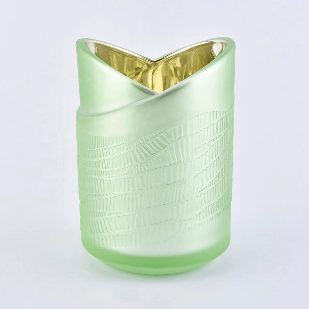 Wholesales custom luxury colored heart shape glass candle holder