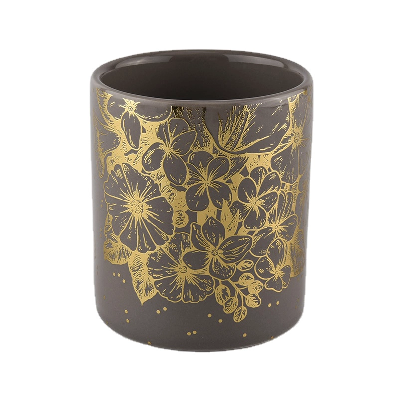 Suppliers Custom logo luxury ceramic candle vessel jar