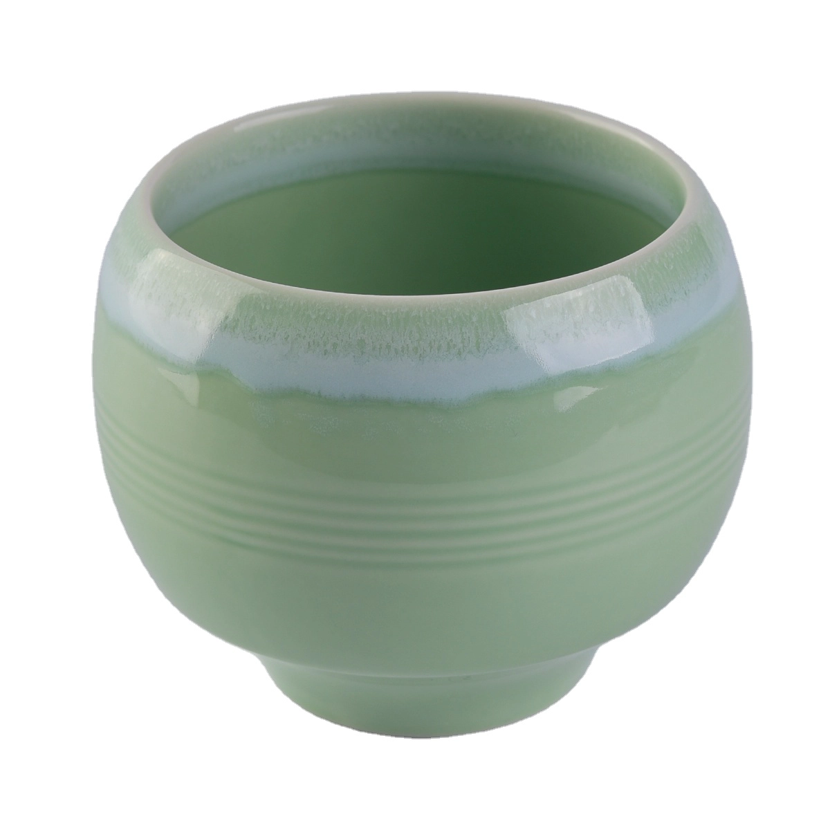10oz Sunny custom decorative round luxury ceramic jar for candle