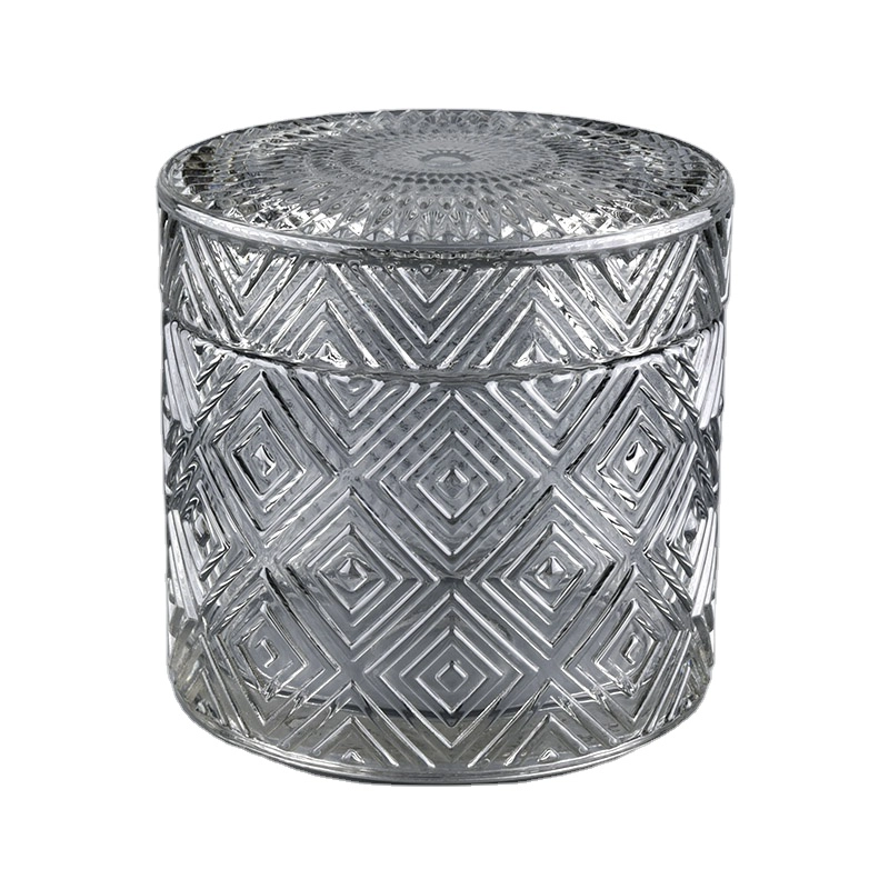 In bulk empty glass jar for candle and lid