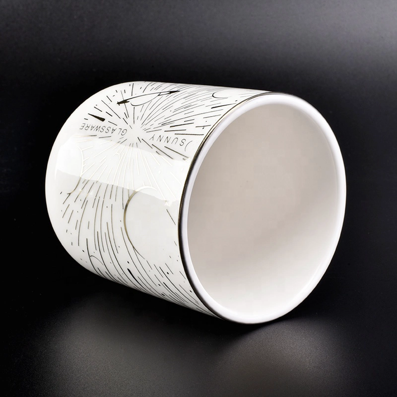 10oz 12oz 14oz Supplier custom white luxury ceramic candle holders