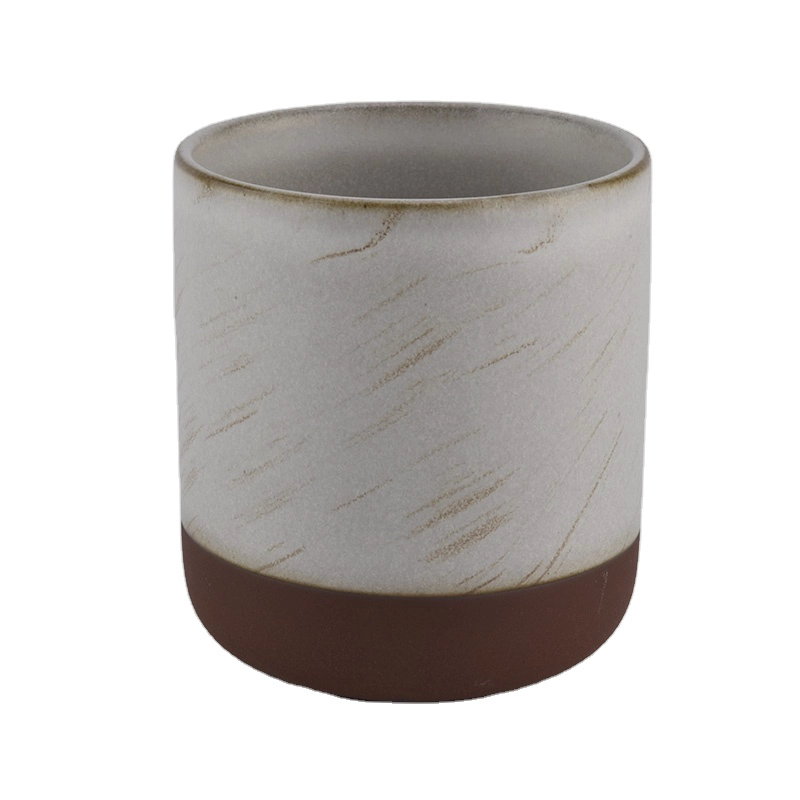 Factory 8 oz 10 oz painted empty ceramic candle jar