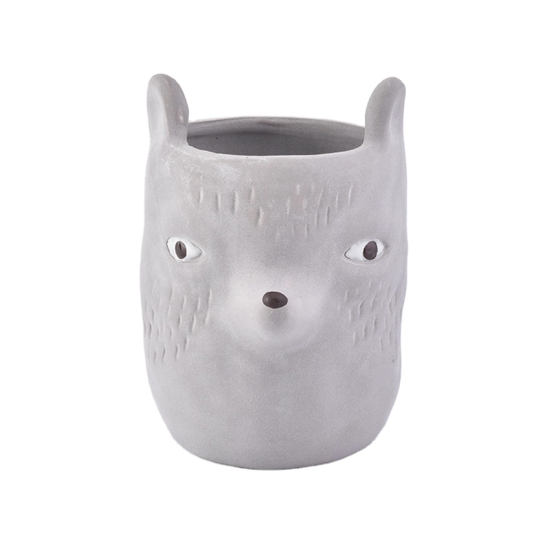 Animal-shaped empty matte votive candle jars ceramic candle vessel wedding decor supplier