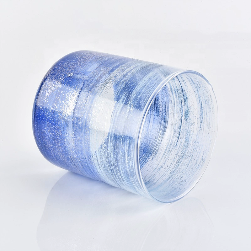 Hand painting custom candle jar votive glass candle holders home decor wholesales