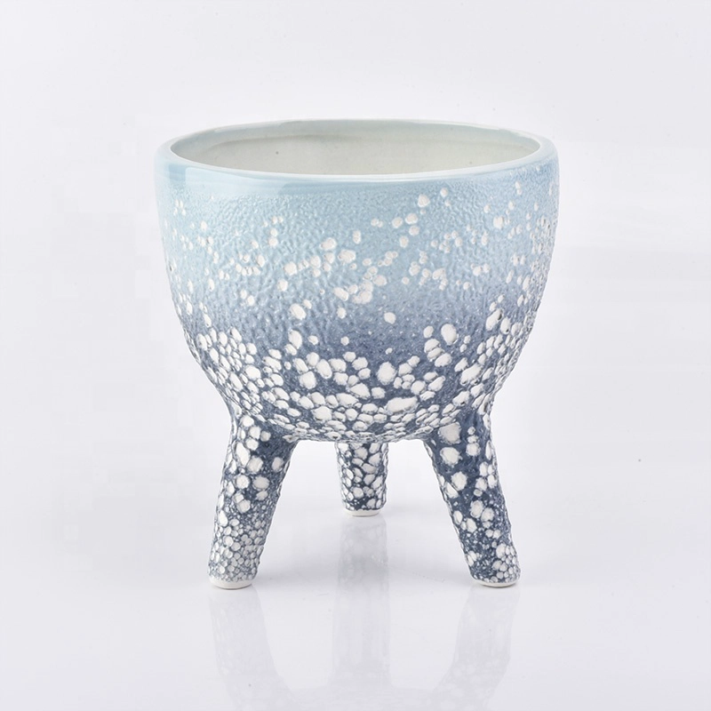 Empty glazed votive candle holder ceramic candle container vases home decoration