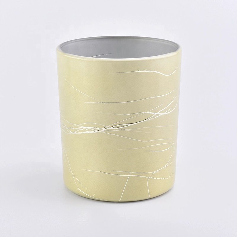 Luxury matte candle holder glass candle jars wedding centerpieces wholesales