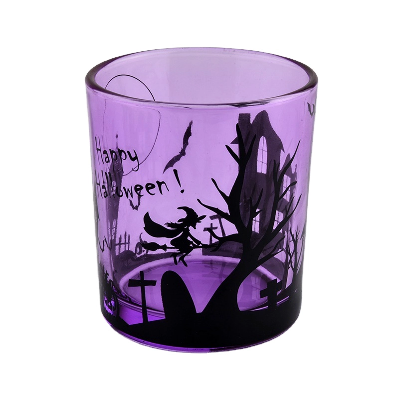 pink 10oz glass candle jars for Halloween