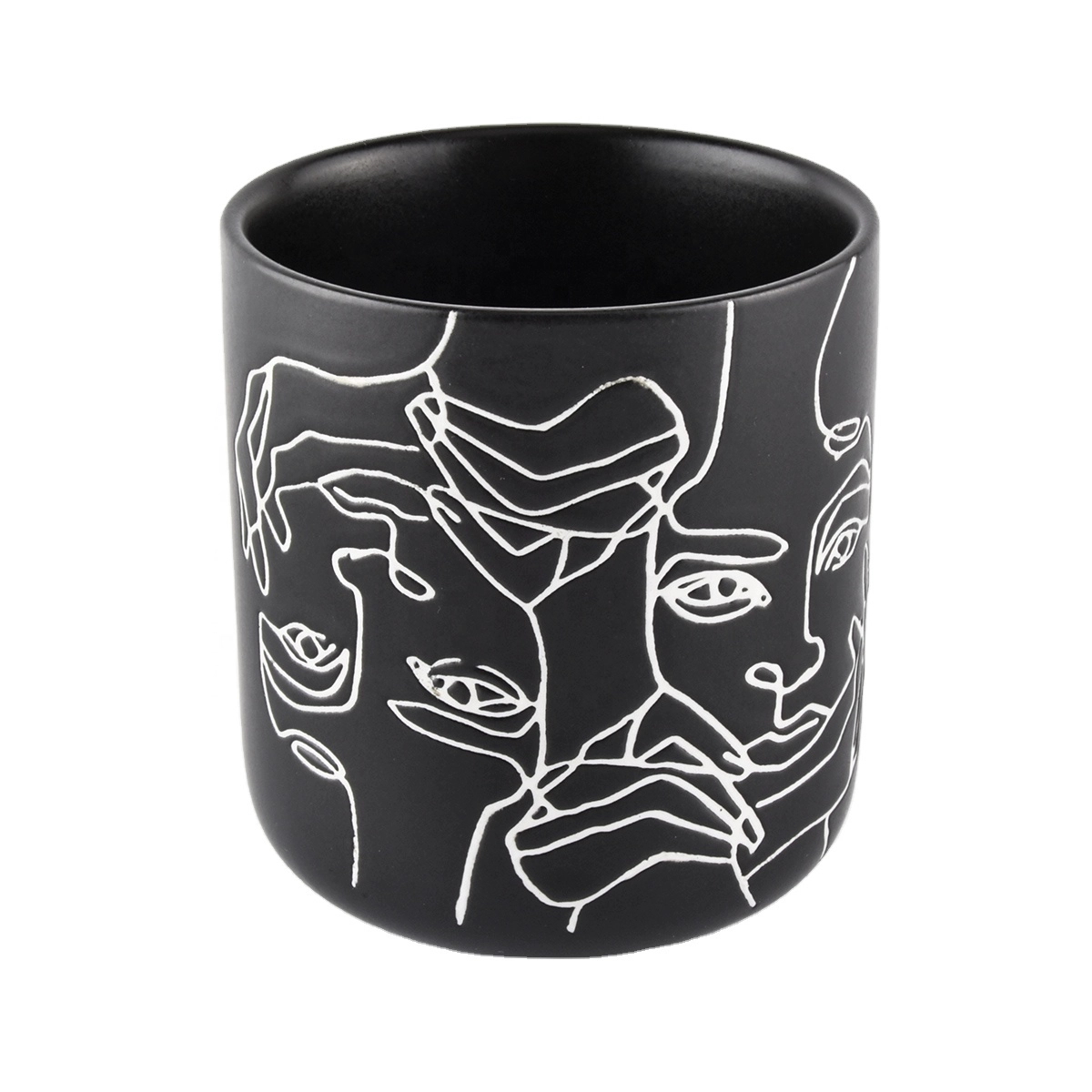 Wholesales christmas custom ceramic scented candle vessel