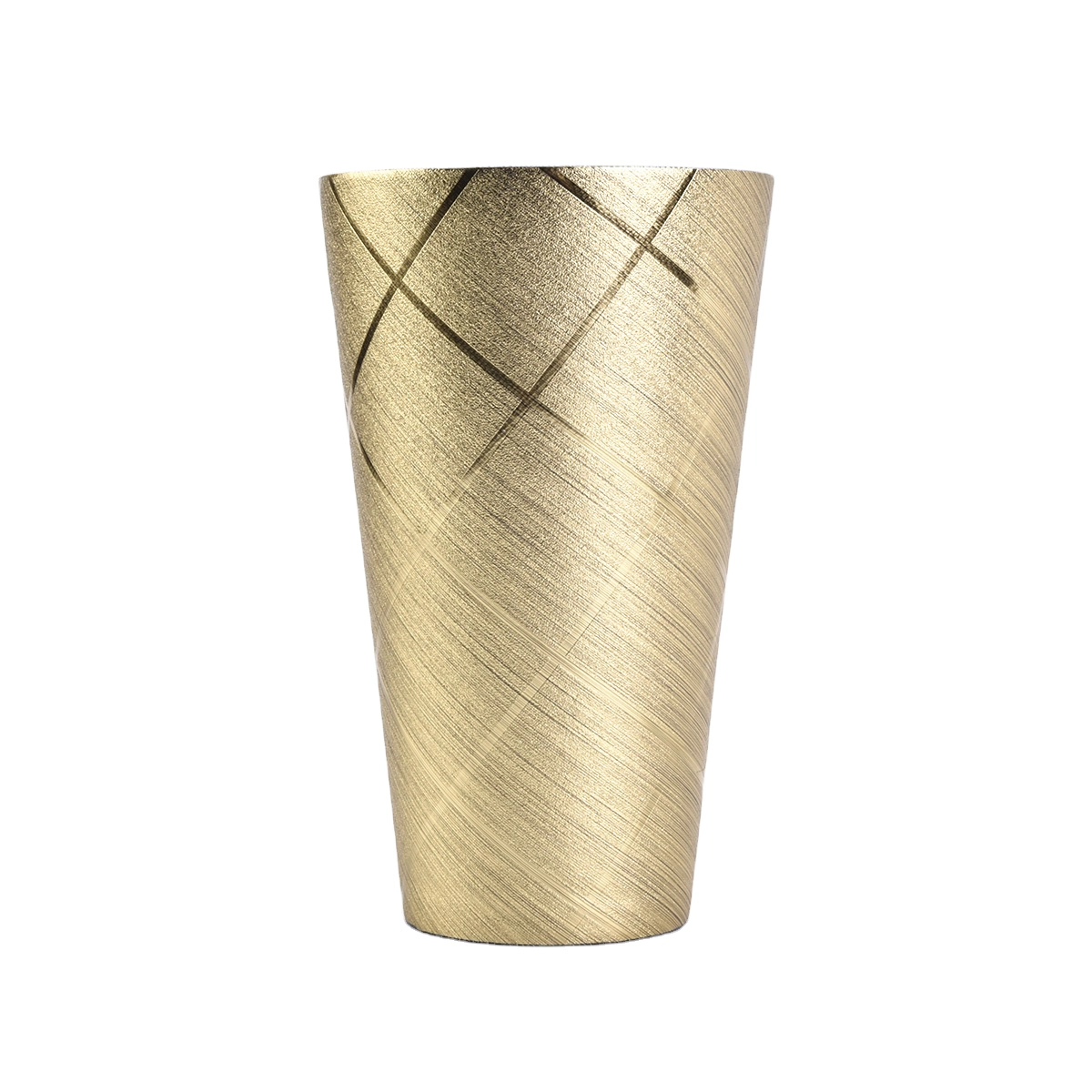 Bulk luxury PU material leather gold candle holders