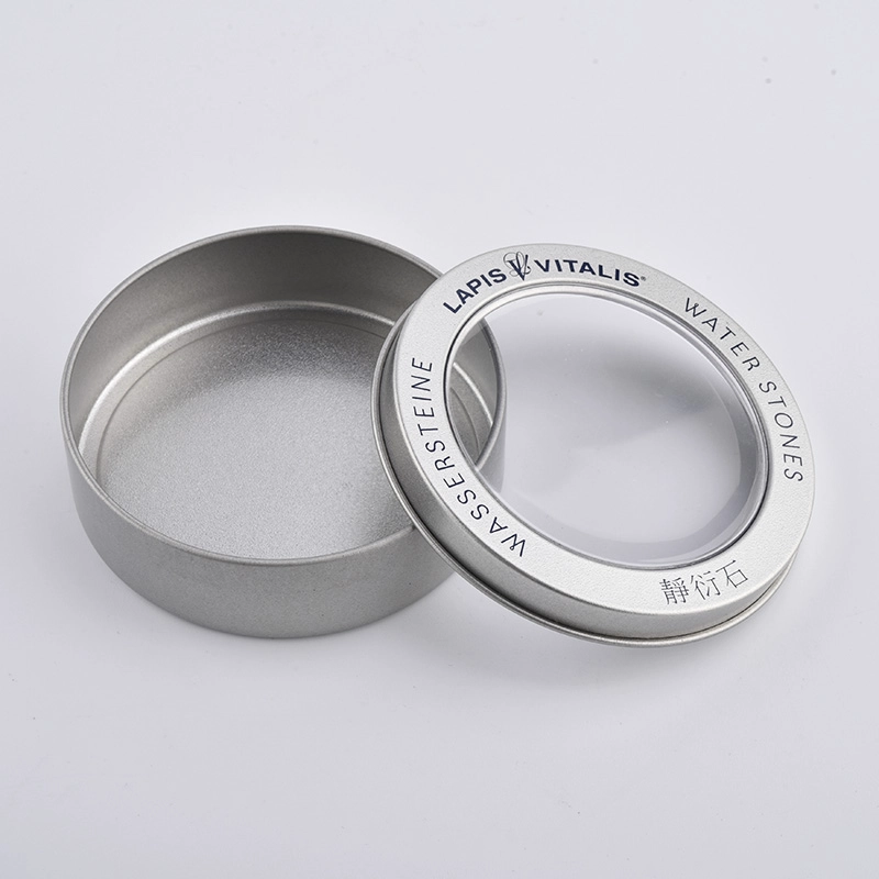 130ml tin cylinder jar with transparent lids empty home decoration for wholesale