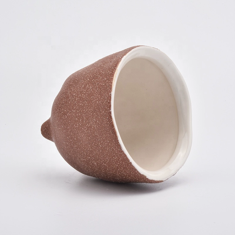 ceramic vessel candle tea light ceramic candle jar matte