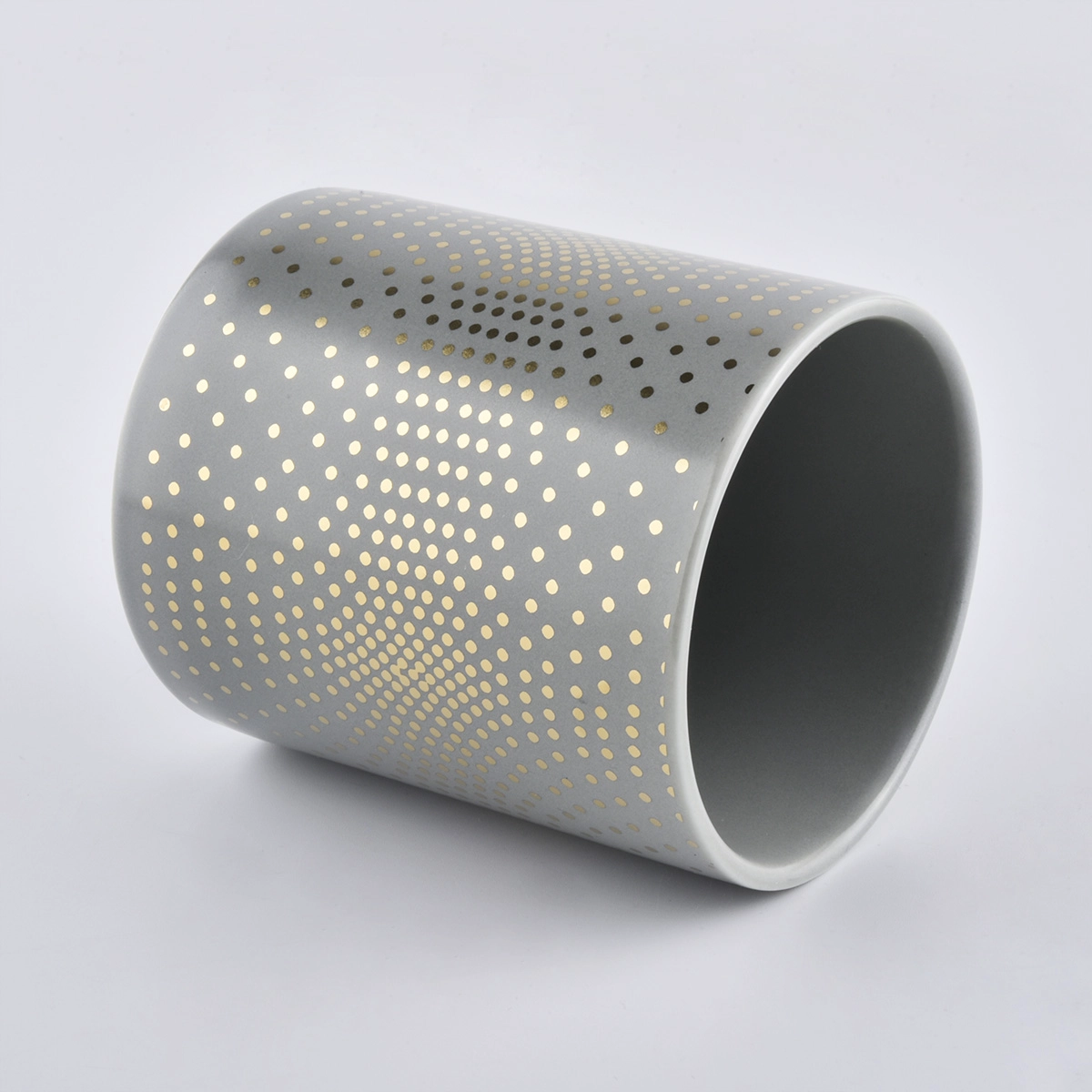Luxury electroplating ceramic candle holder for candle making