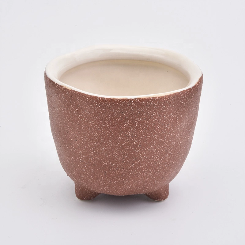 Matte candle containers tea light ceramic jar home decoration
